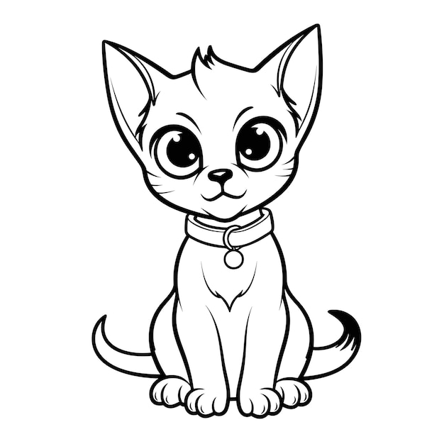 Premium vector siamese coloring pages for kid