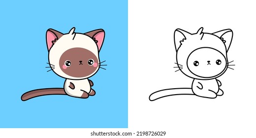 Kawaii halloween sphynx cat clipart multicolored stock vector royalty free