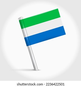 Sierra leone map pin flag icon stock illustration