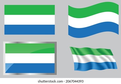 Flag country sierra leone stock vector royalty free