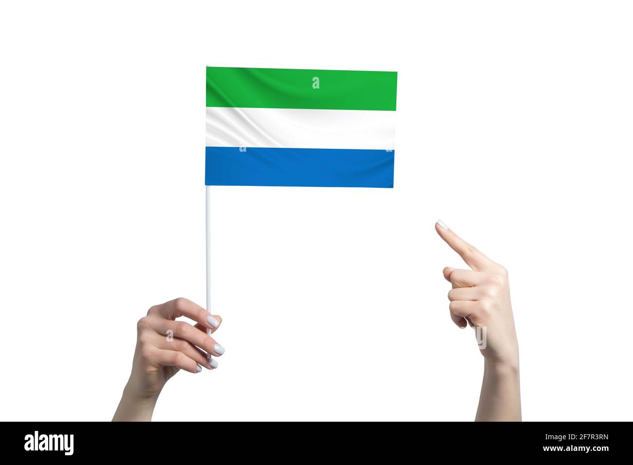 Banner sierra leone cut out stock images pictures
