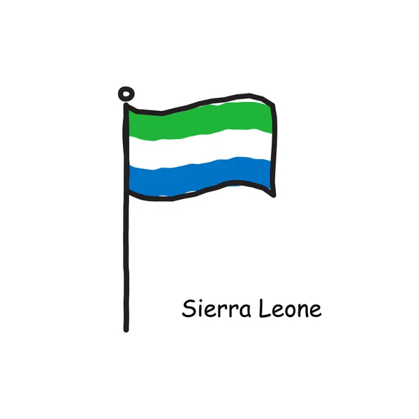 Sierra leone flag vector images