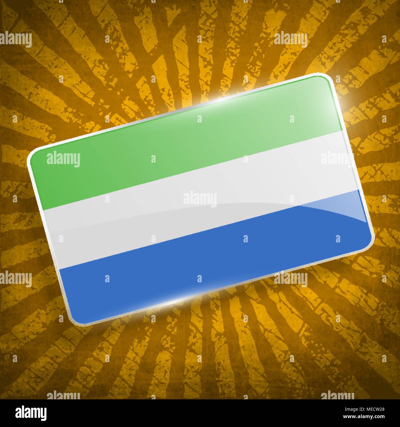 Flag of sierra leone with old texture vector illustration stock vector image art