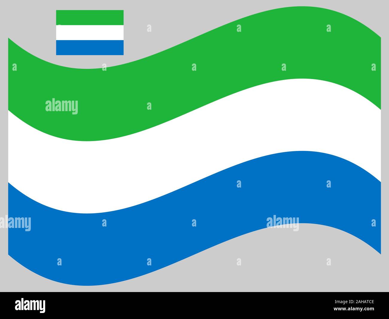 Wavy flag of sierra leone stock vector images
