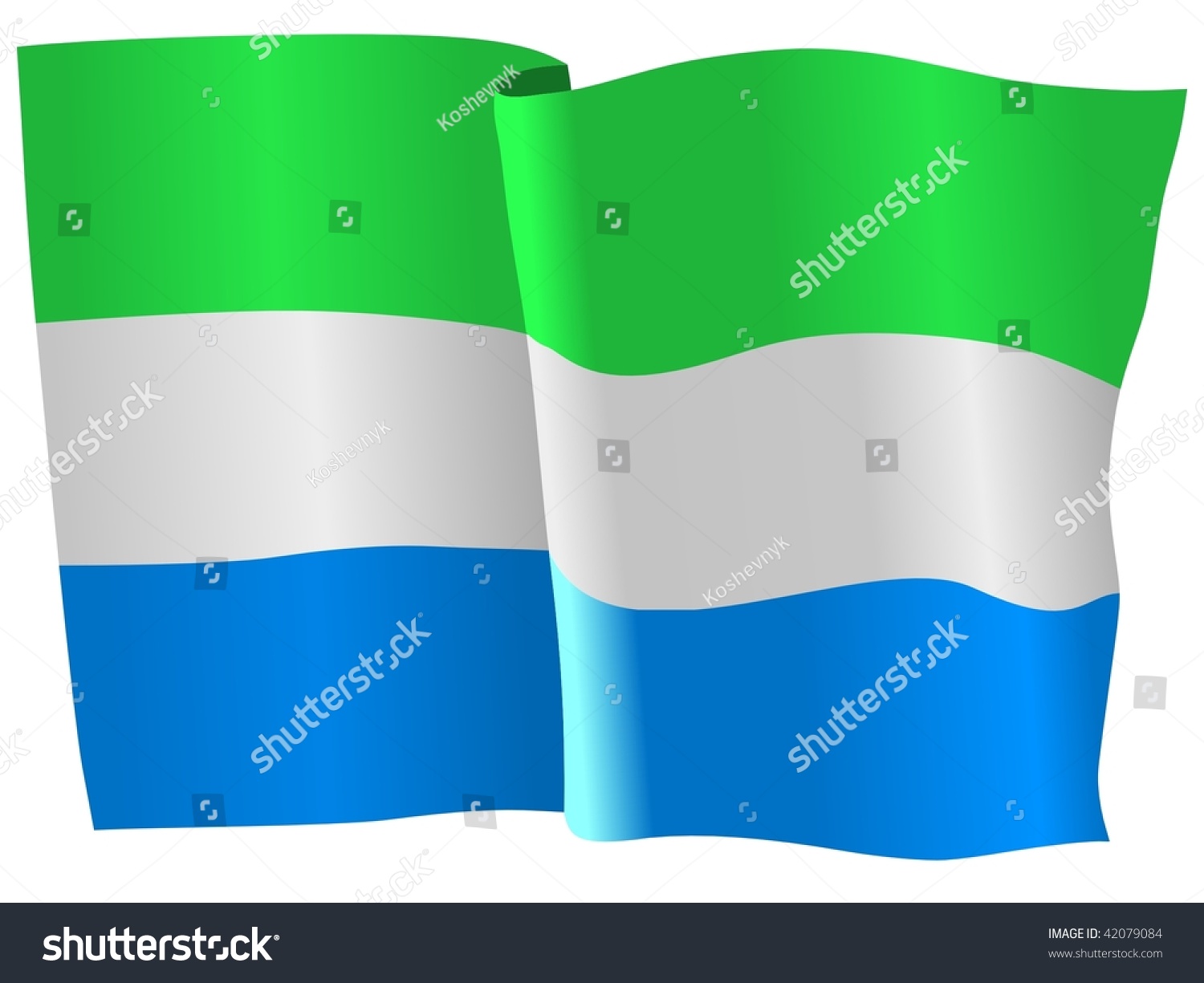 Flag sierra leone stock vector royalty free