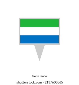 Map pin flag sierra leone vector stock vector royalty free