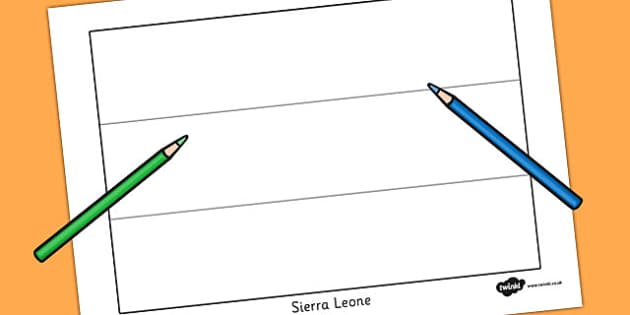 Sierra leone flag louring sheet teacher made