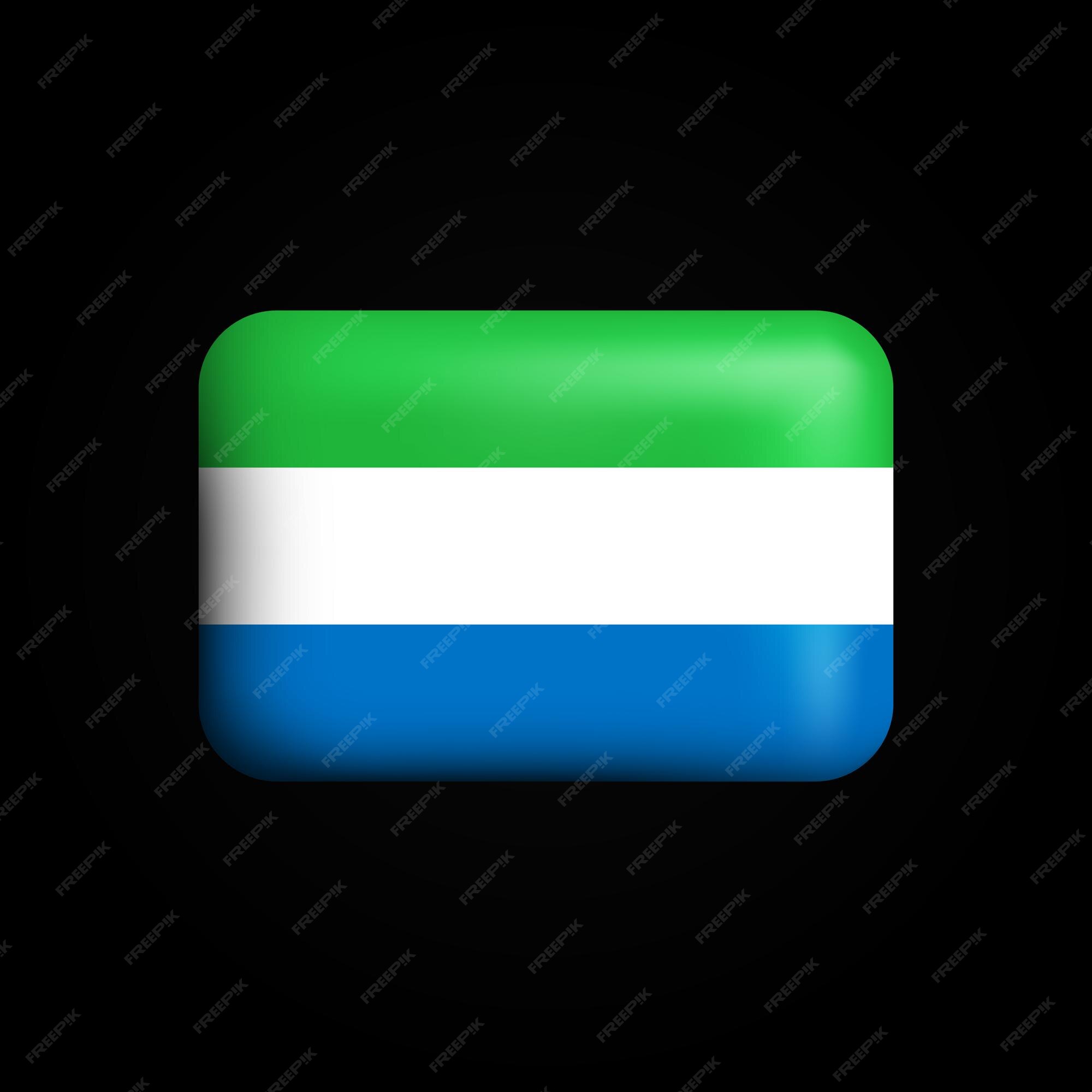 Premium vector sierra leone flag d icon national flag of sierra leone