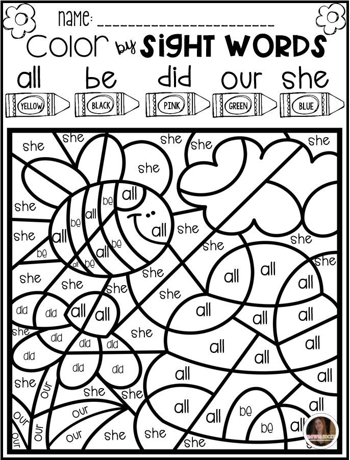 Color by code sight words primer season bundle sight word activities sight word coloring sight words kindergarten sight words