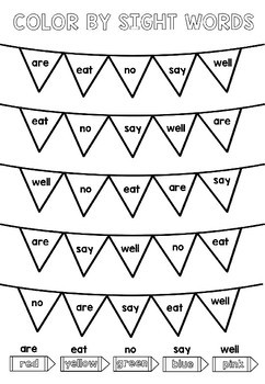 Color by sight words