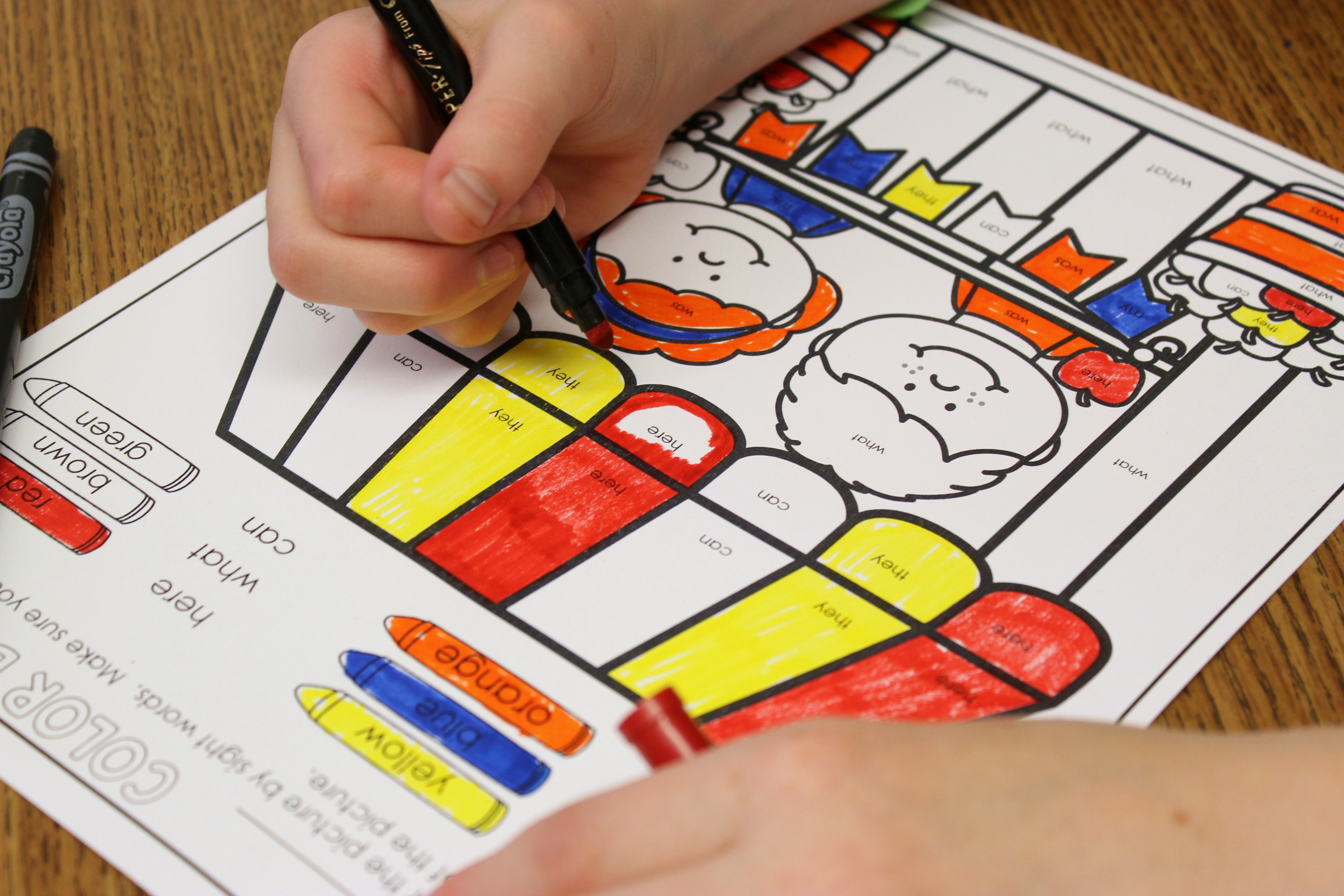 Editable color by sight word freebie