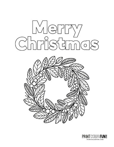 Merry christmas clipart coloring pages for creative family holiday fun at