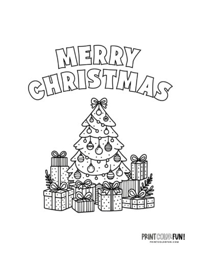 Merry christmas clipart coloring pages for creative family holiday fun at