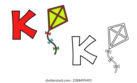 Letter k coloring page images stock photos d objects vectors