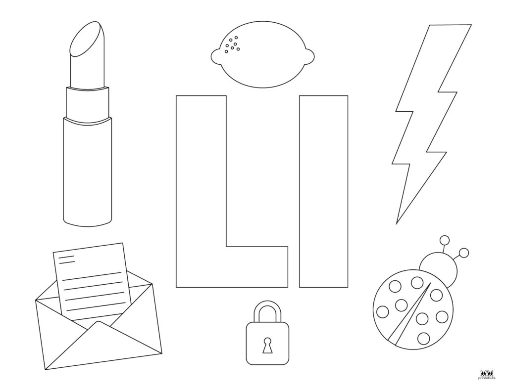 Letter l coloring pages