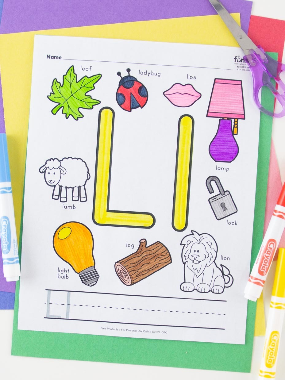 Alphabet free coloring pages