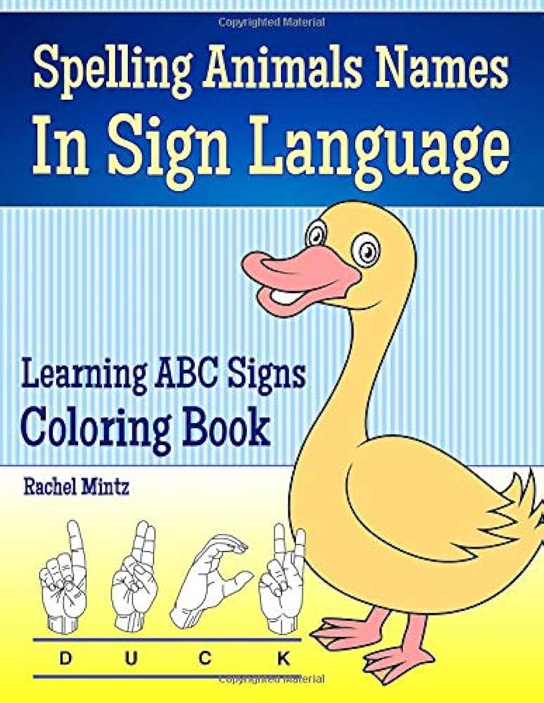 Spelling animals names in sign language