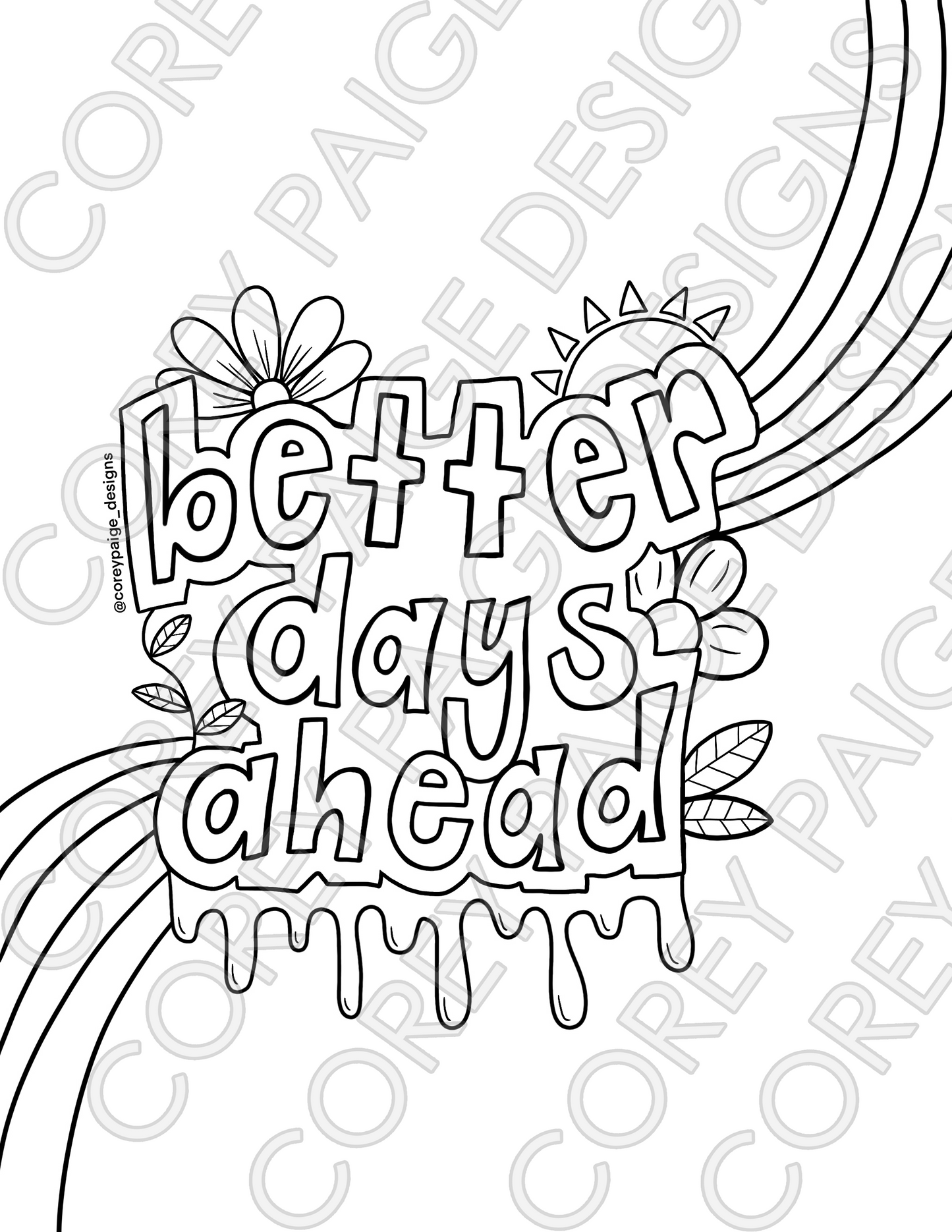 Better days ahead coloring sheet â