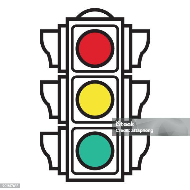 Traffic signal symbol sign stop ahead signs traffic light ahead warning vector stock illustration