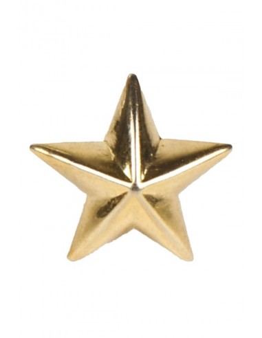 Estrella puntas de metal con baão dorado y pestaãas de sujeciãn