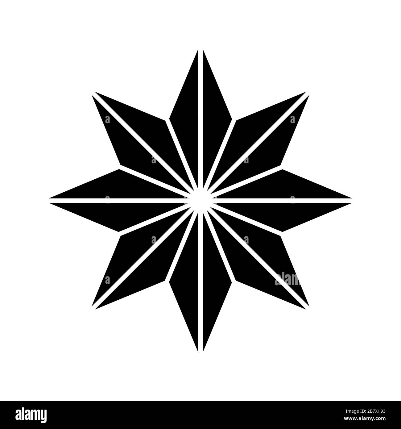 Eight pointed star black and white stock photos images