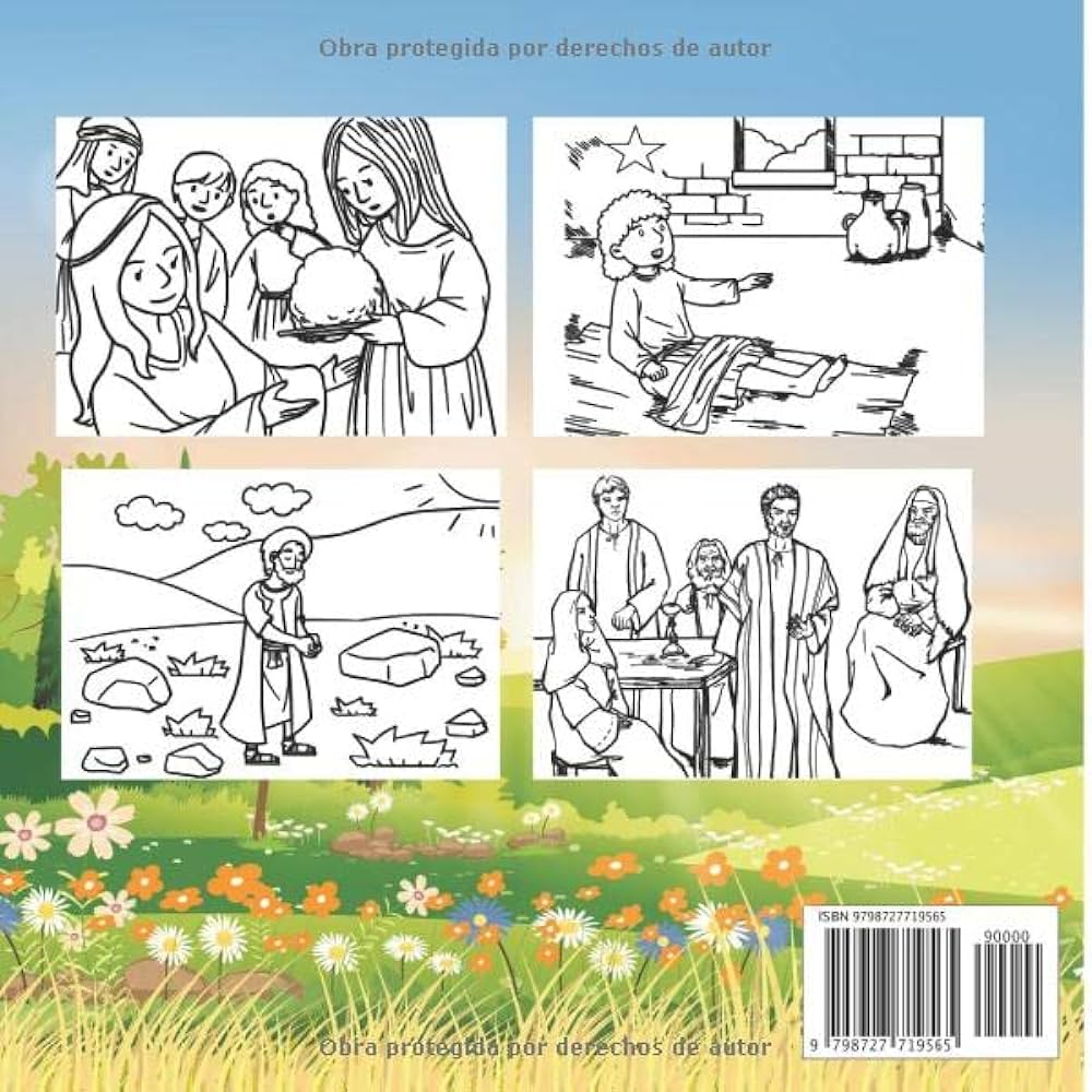 La biblia libro de colorear para niãos pãginas para colorear de la biblia para dcubrir la historia de jãºs sharp elena libros