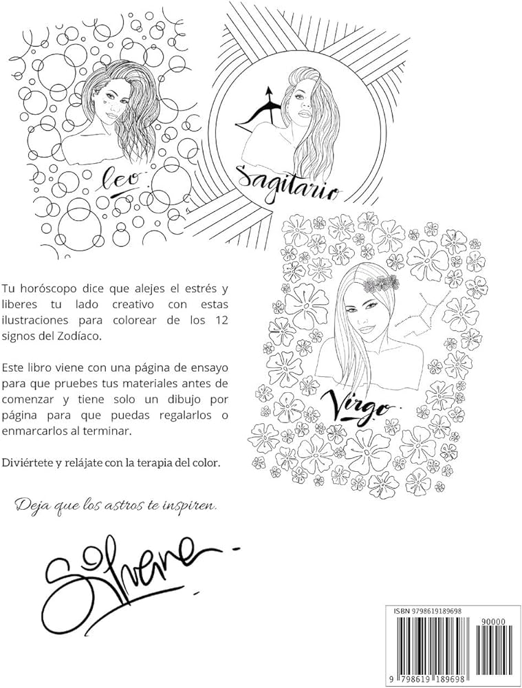Chicas zodãaco libro para colorear arias silvana books