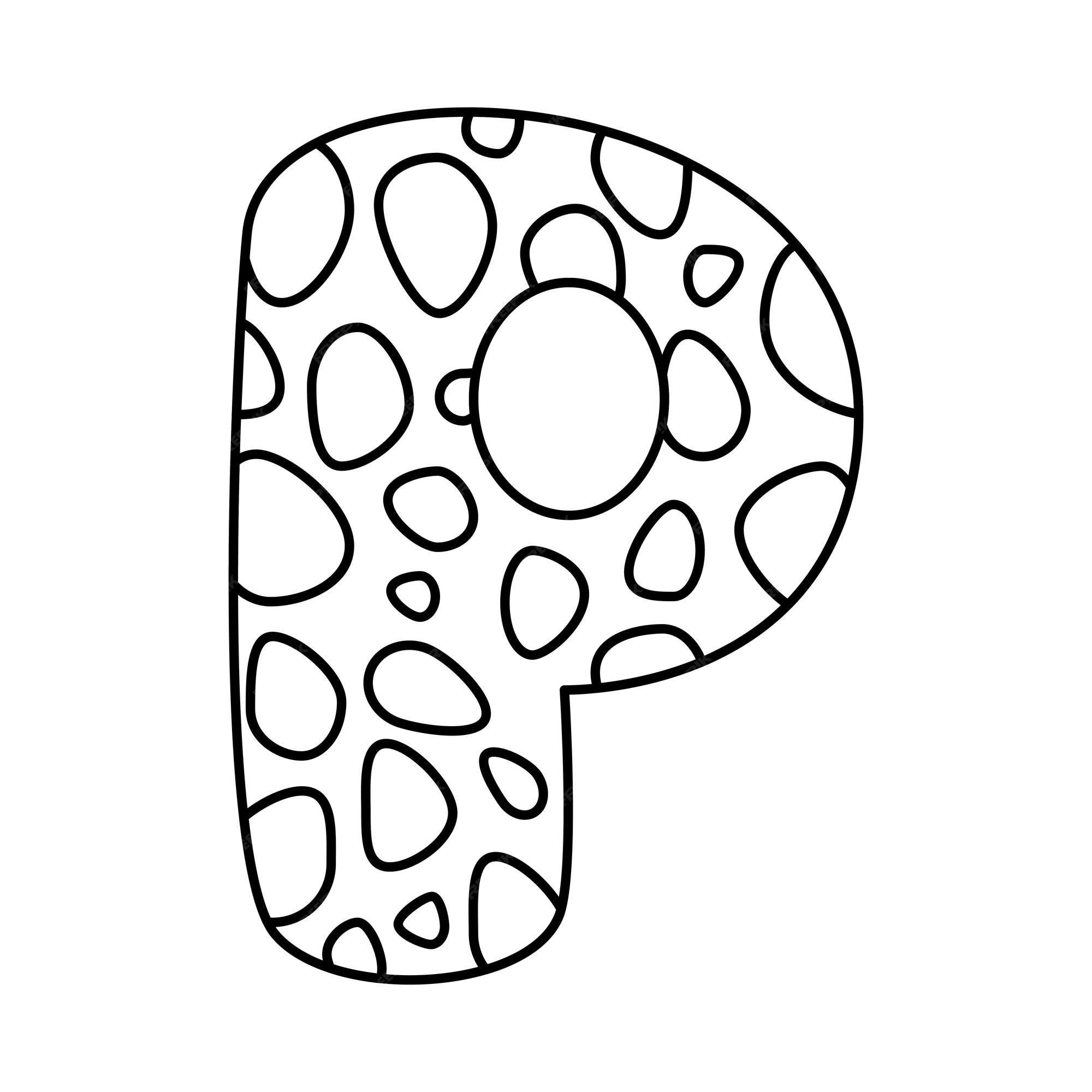 Alfabeto para colorear libro de pãginas para niãos dibujado a mano vector letras del alfabeto signo garabato conjunto de fuent ilustraciãn vectorial vector premium