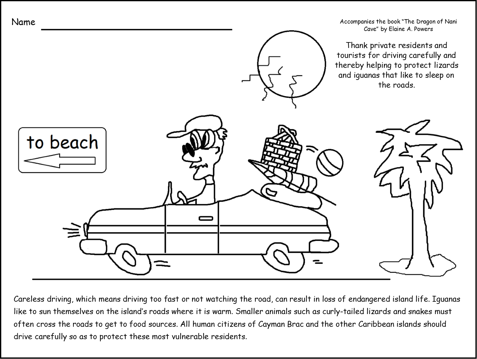 Five ways to protect cayman brac wildlife coloring book grades pre