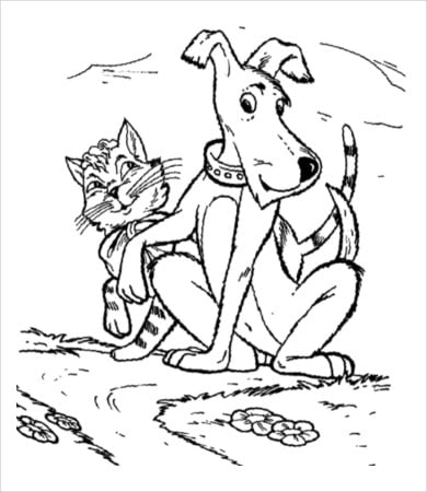 Cat coloring page