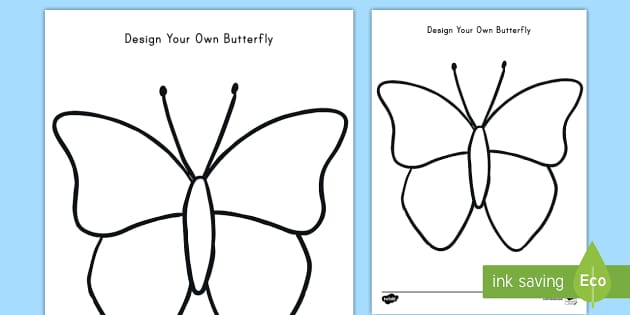 Butterfly coloring page arts and crafts usa