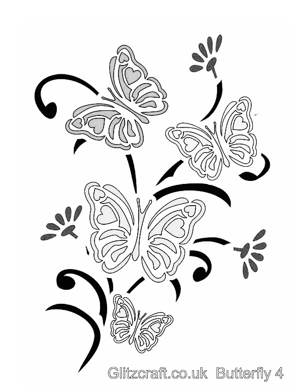 Butterfly stencil butterflies â