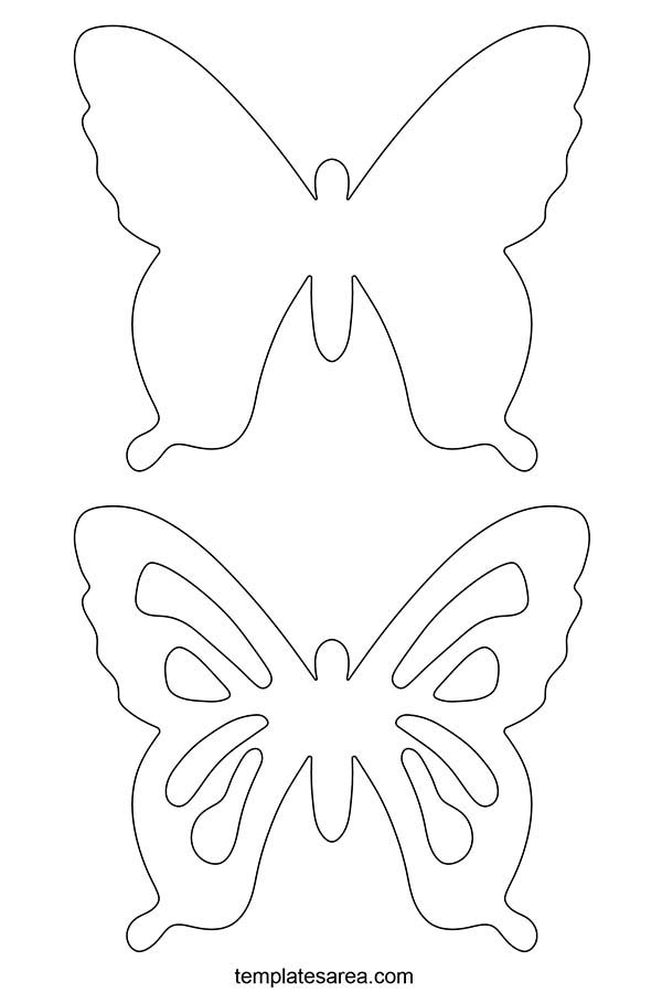 Printable butterfly silhouette template