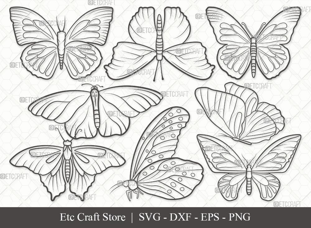 Butterfly outline svg cut file butterfly stencil svg butterflies svg monarch butterfly svg butterfly svg bundle