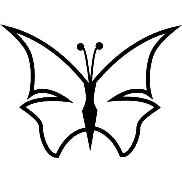 Online coloring pages butterfly coloring the butterfly silhouette the contours for cutting out butterflies