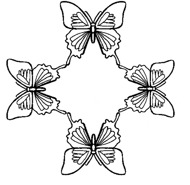 Butterfly coloring pages drawings