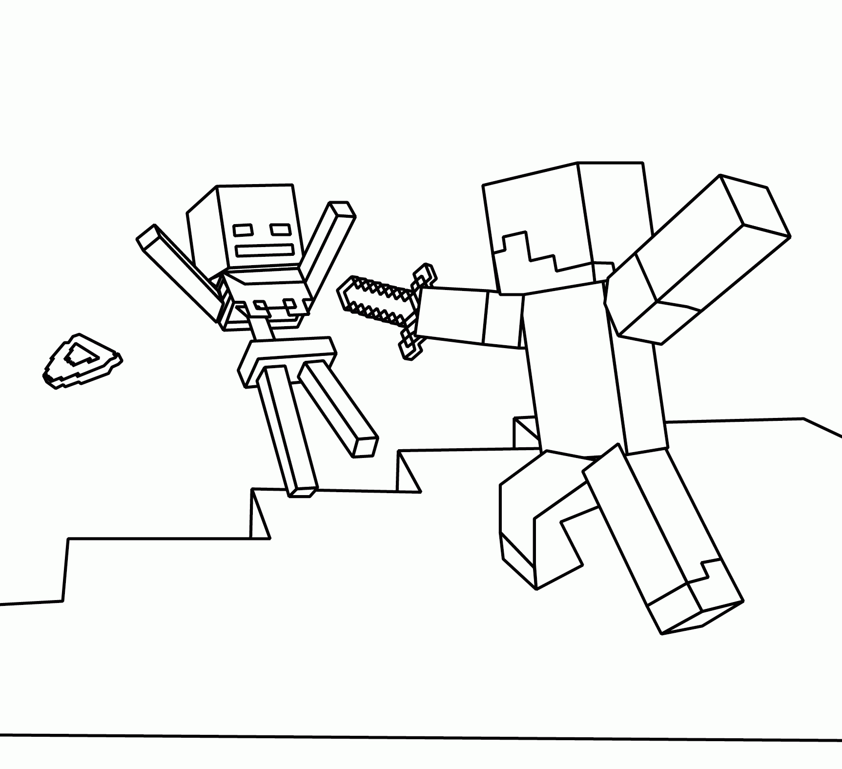 Minecraft coloring pages