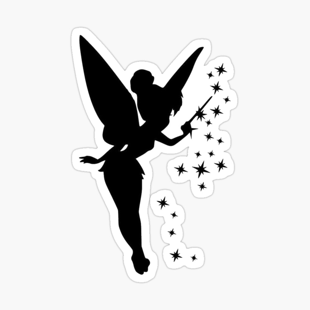 Tinkerbell silhouette art print for sale by rainysundays