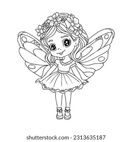 Fairy outline stock photos