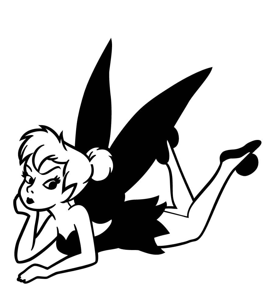 Tinkerbell on belly decal