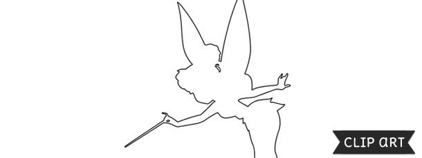 Tinkerbell silhouette template â clipart silhouette template clip art silhouette