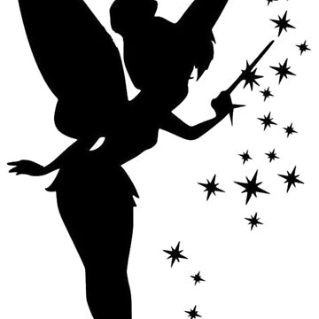 Tinkerbell silhouette art print for sale by rainysundays