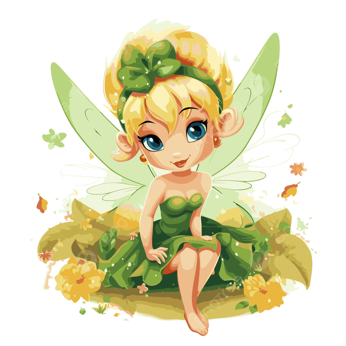 Tinkerbell png vector psd and clipart with transparent background for free download