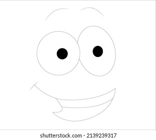 Beautiful funny face cartoon coloring pages stock vector royalty free