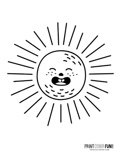 Fun sun coloring pages at