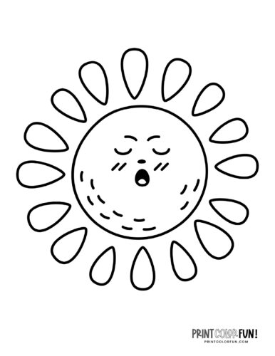 Fun sun coloring pages at