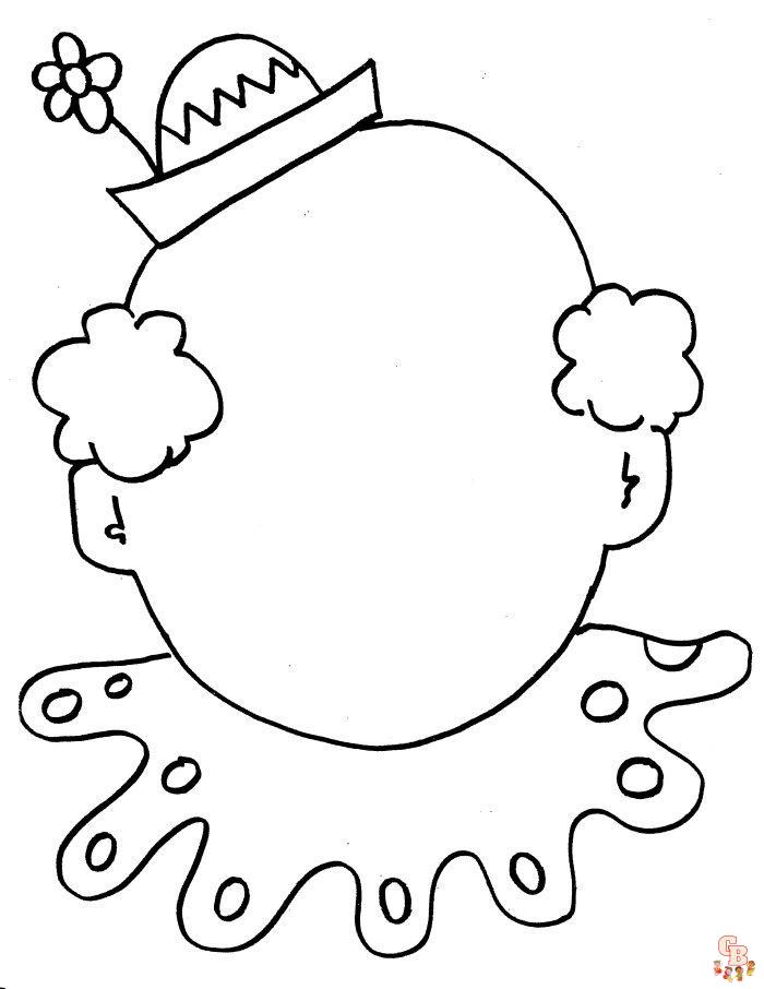 Funny circus coloring pages for kids