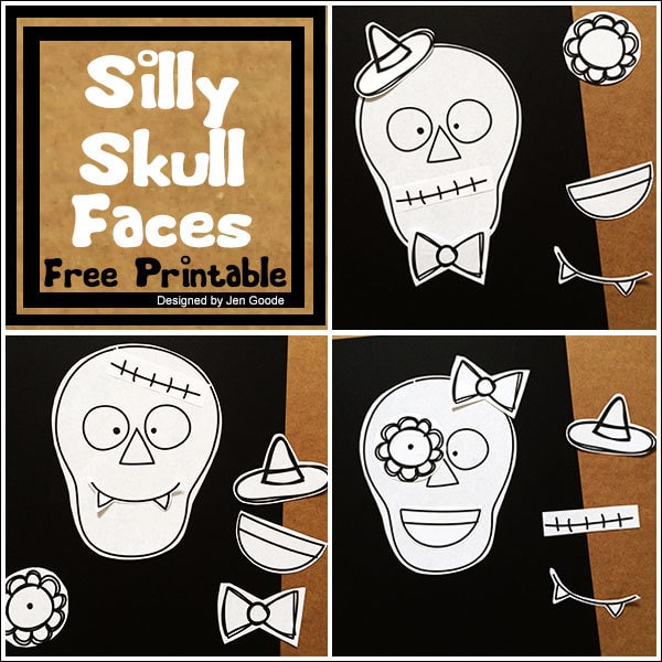 Printable skull activity and coloring page