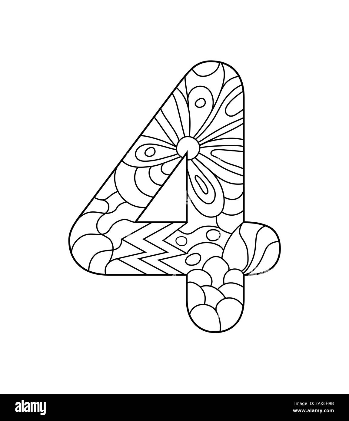 Numero para colorear imãgen recortadas de stock