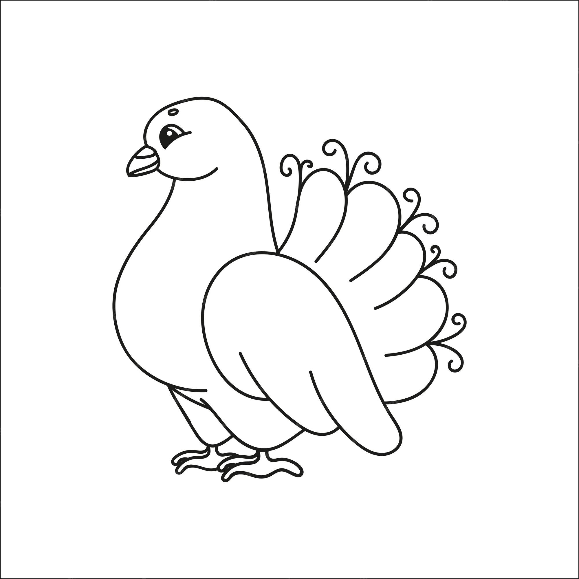 Pãgina de libro para colorear para niãos personaje de dibujos animados ilustraciãn vectorial silueta de contorno negro aislado sobre fondo blanco dãa de san valentãn vector premium